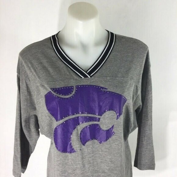 Pink Victoria's Secret Kansas State KSU Logo Tee K-State - Picture 2 of 9